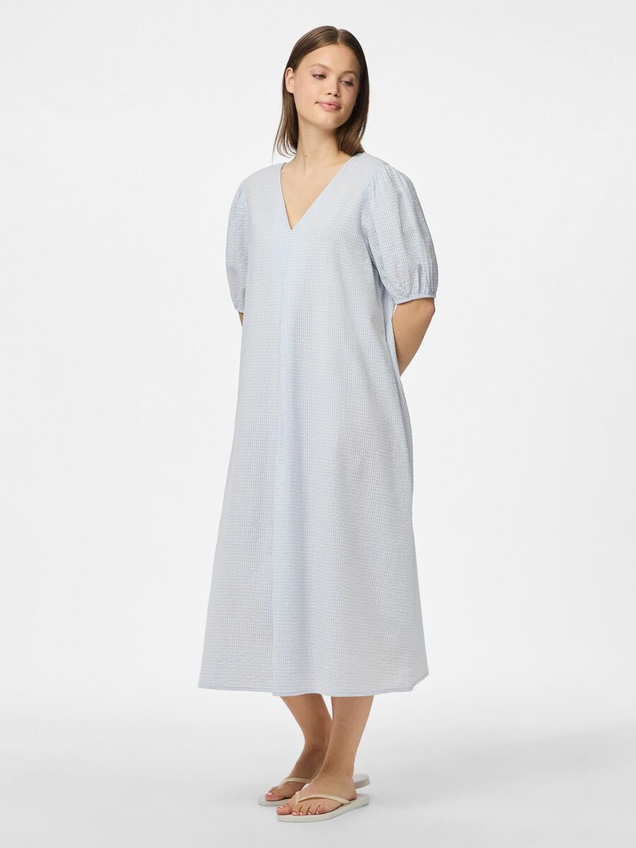 Pieces PCALMA 2/4 MIDI DRESS, Cashmere Blue, highres - 17161217_CashmereBlue_1221864_005.jpg