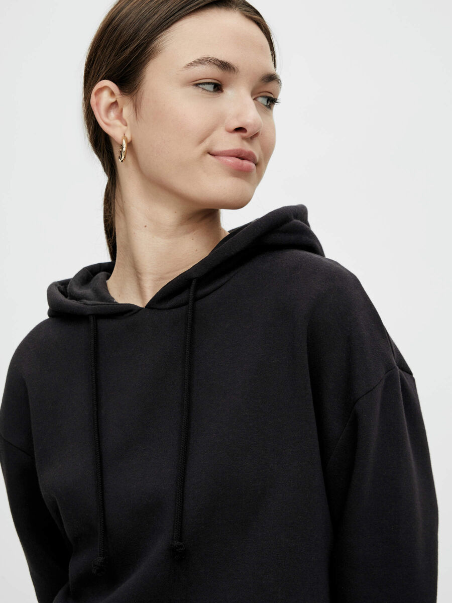 Carousel image - CROPPED HOODIE, Black | 4