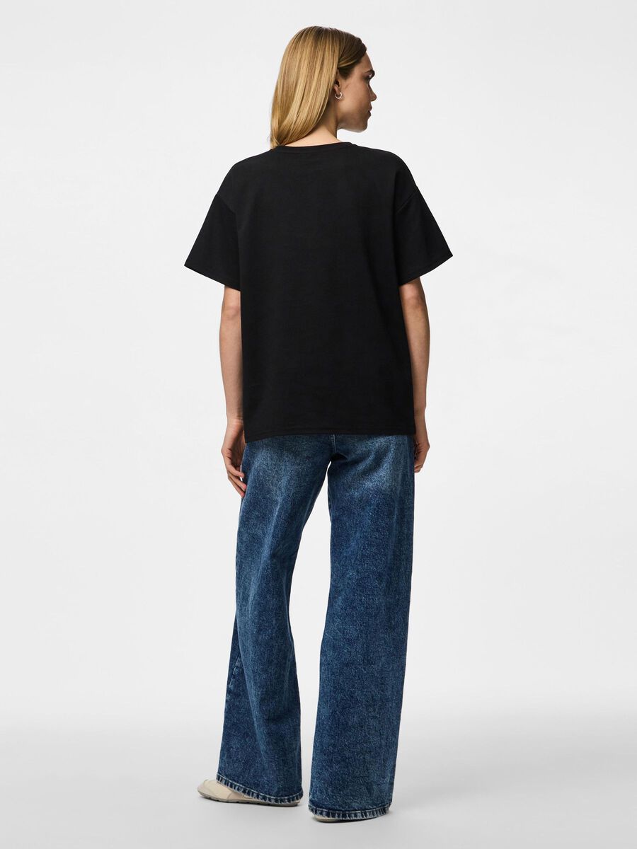Pieces PCSKYLAR OVERSIZED T-SHIRT, Black, highres - 17146654_Black_004.jpg