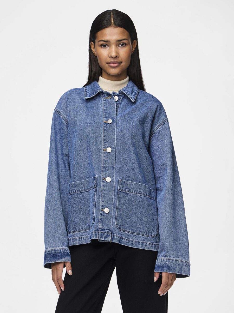 Pieces CAMISA VAQUERA, Medium Blue Denim, highres - 17156861_MediumBlueDenim_003.jpg
