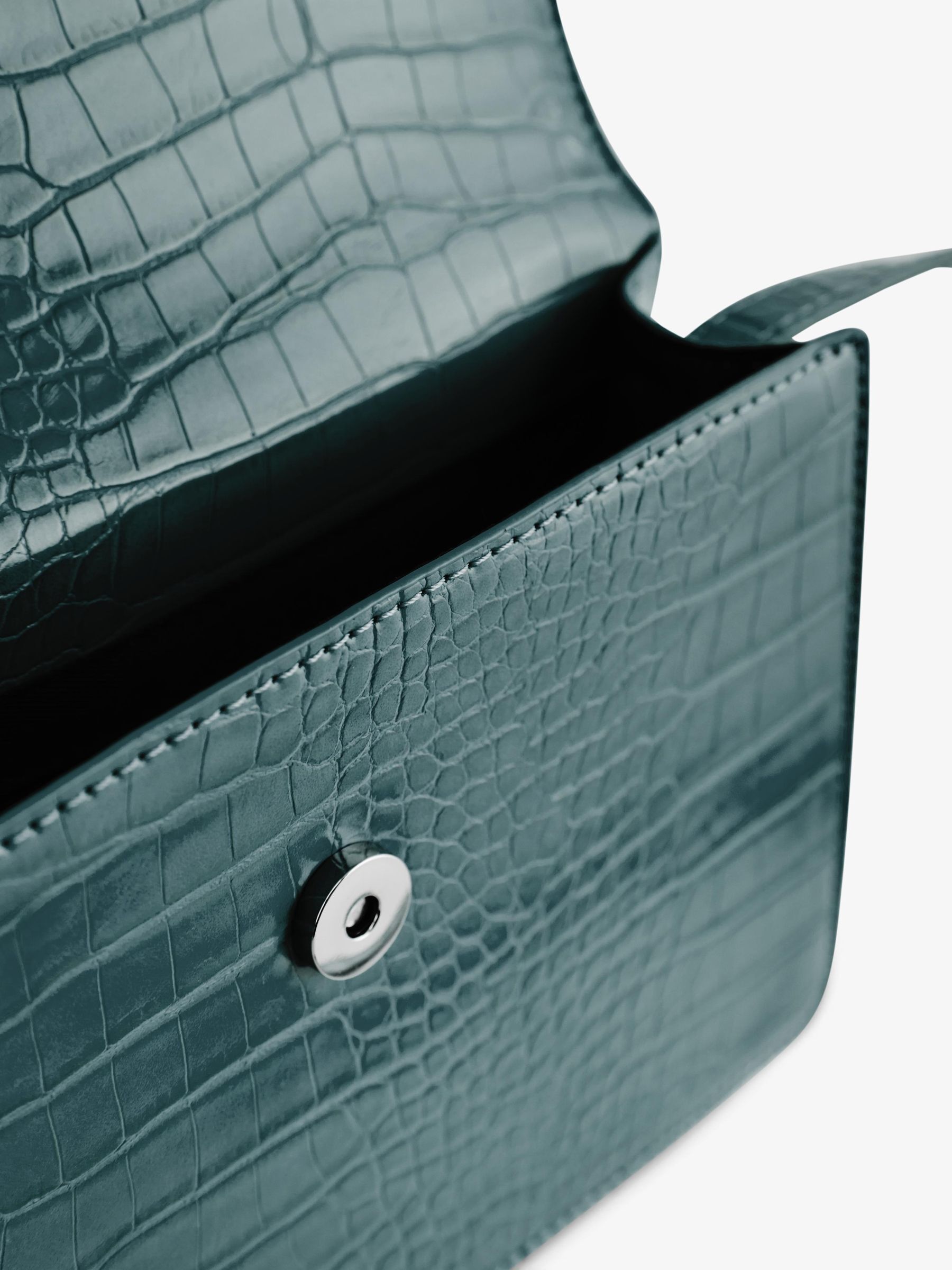 FAUX SNAKESKIN PRINT CROSSBODY BAG | Green | PIECES® Finland