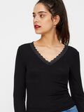 Pieces VISCOSE KANTDETAIL BLOUSE, Black, highres - 17099543_Black_006.jpg