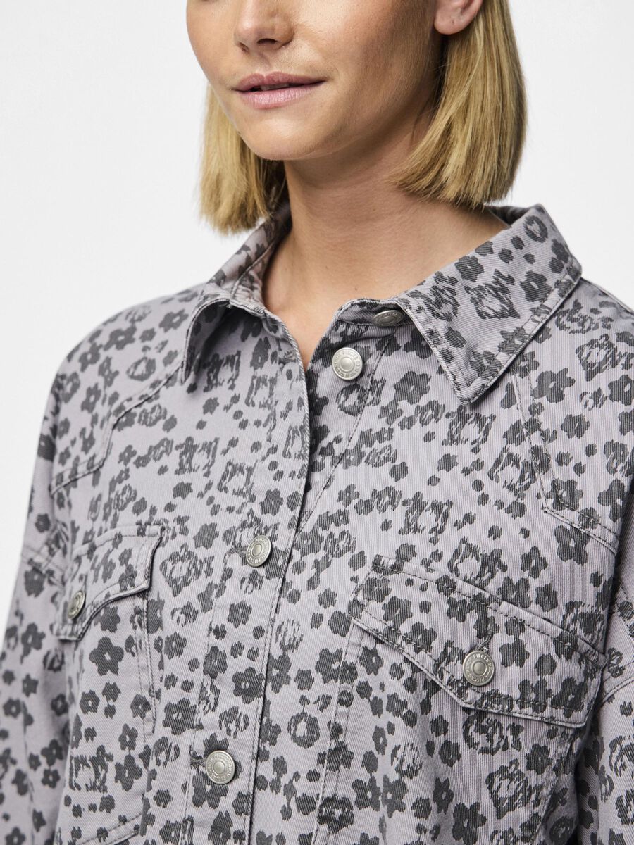 Pieces PCPORTIA DENIM SHIRT, Ultimate Grey, highres - 17154519_UltimateGrey_1151929_006.jpg