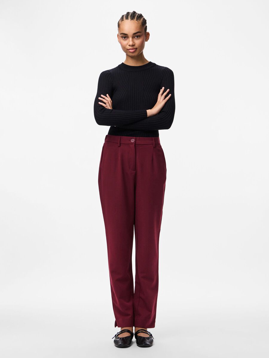 Carousel image - PCKAMIL ANKLE TROUSERS, Tawny Port | 3