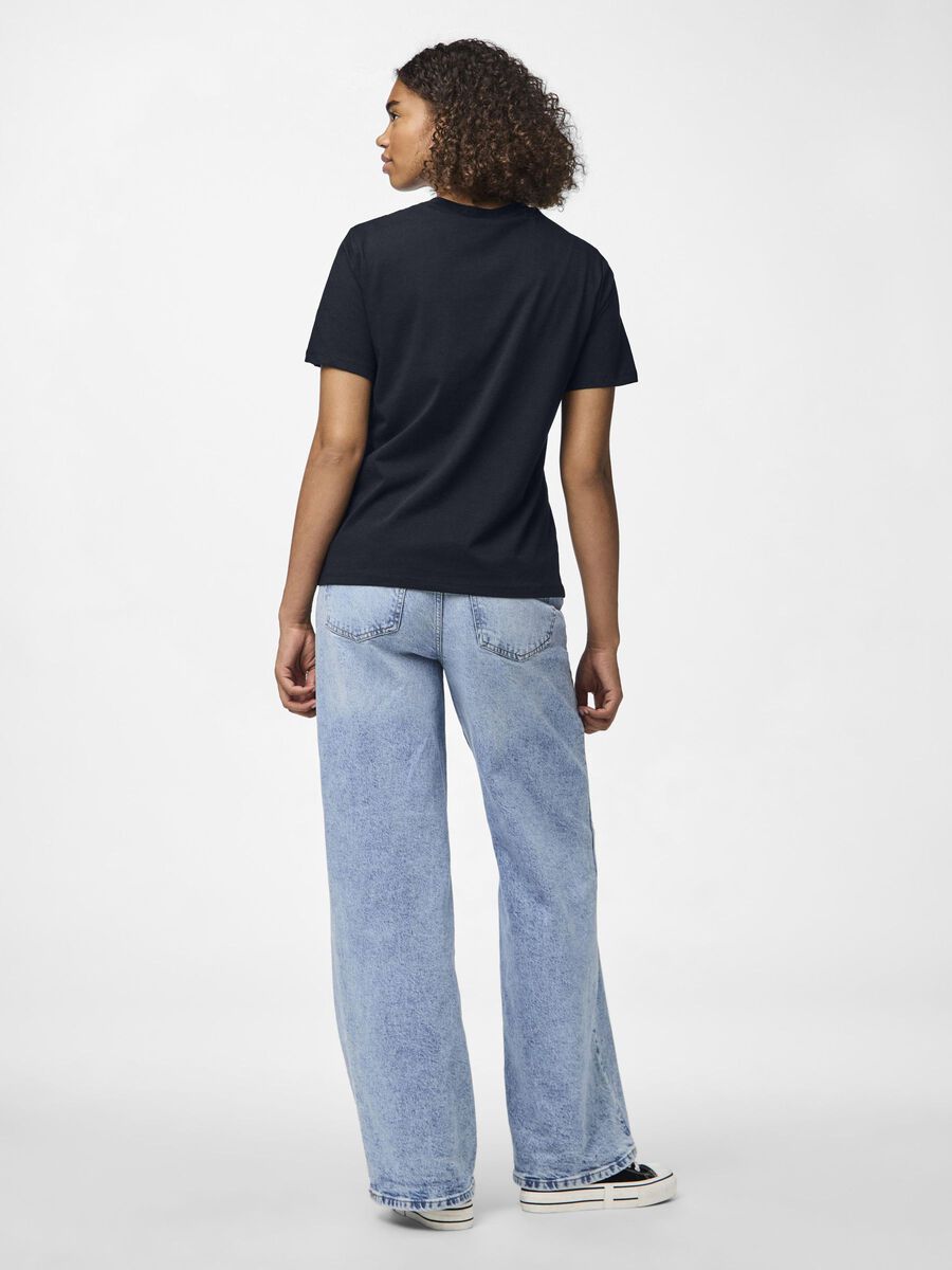 Pieces PCRIA COTTON T-SHIRT, Sky Captain, highres - 17140802_SkyCaptain_004.jpg