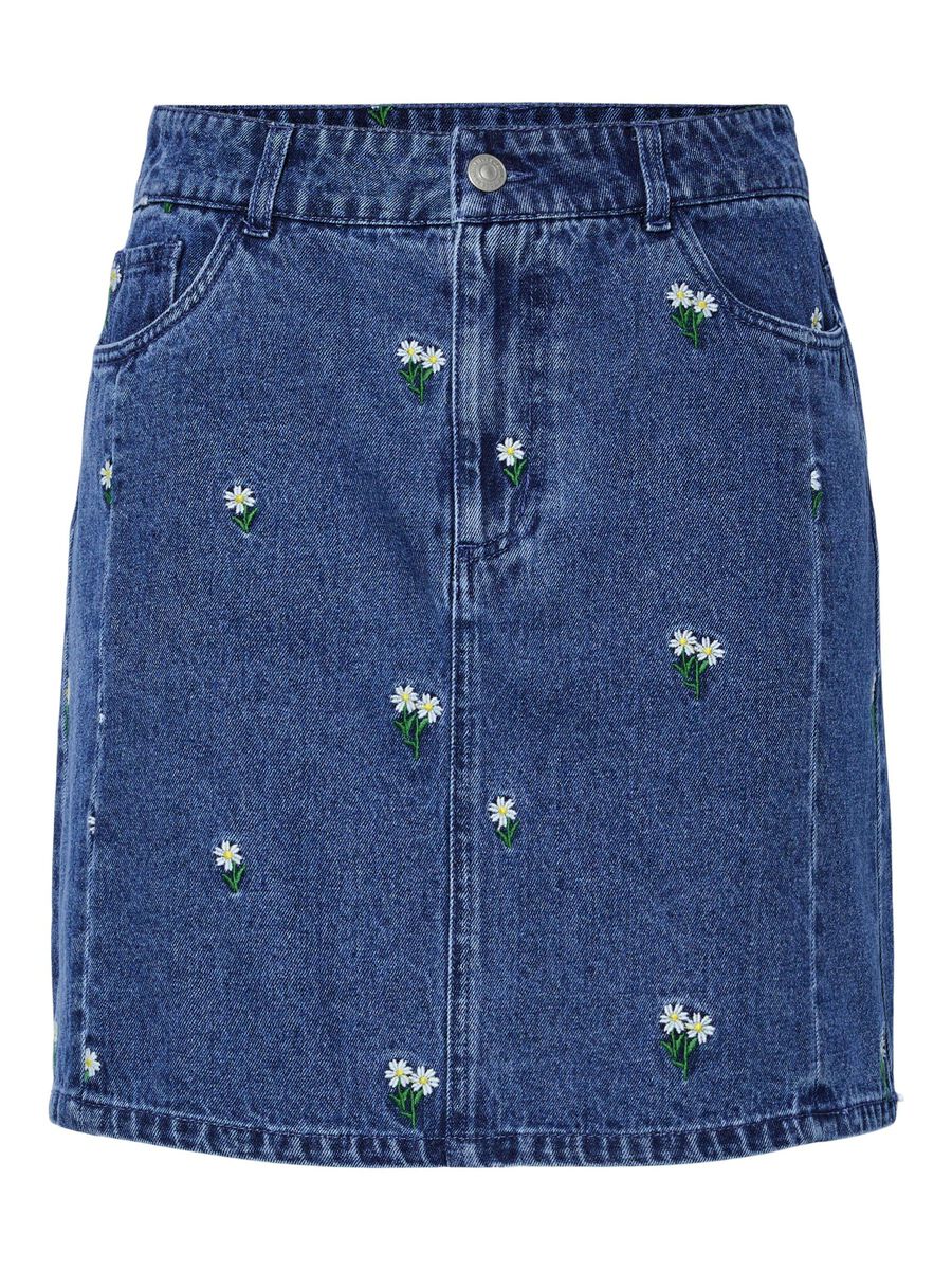 Pieces PCFREIA HW MINI JEANSROCK, Medium Blue Denim, highres - 17161257_MediumBlueDenim_1222180_001.jpg