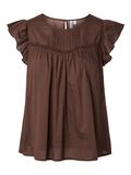 Product image thumbnail - PCASTRID TOP SANS MANCHES, Hot Fudge | 6