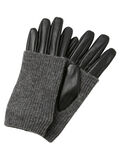 Pieces WOOL/LEATHER GLOVES, Black, highres - 17076031_Black_001.jpg