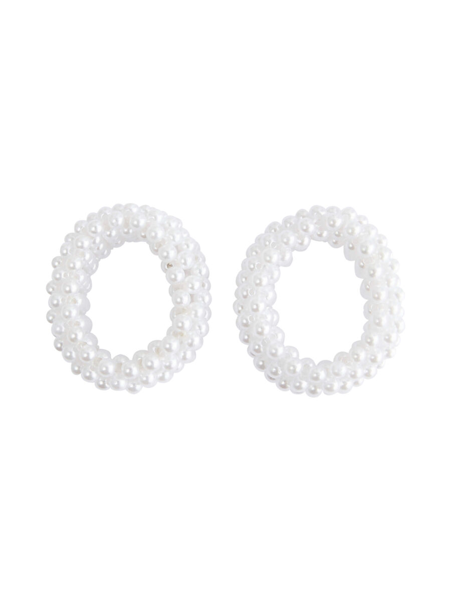 Pieces 2ER-PACK PERLEN HAARGUMMI, Bright White, highres - 17102922_BrightWhite_008.jpg