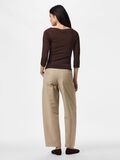 Product image thumbnail - PCPHOEBE BOATNECK 3/4 SLEEVED TOP, Hot Fudge | 2