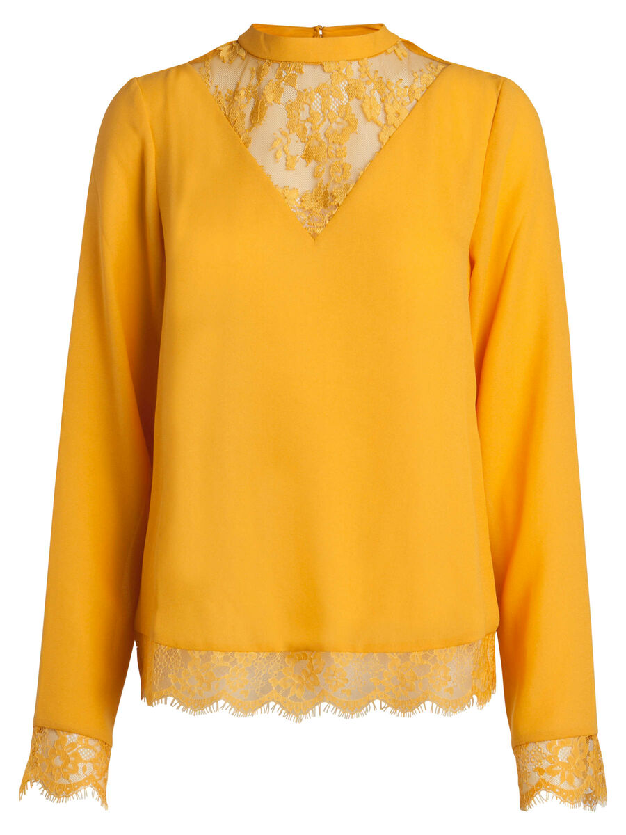 Pieces LONG SLEEVED LACE BLOUSE, Inca Gold, highres - 17088453_IncaGold_001.jpg