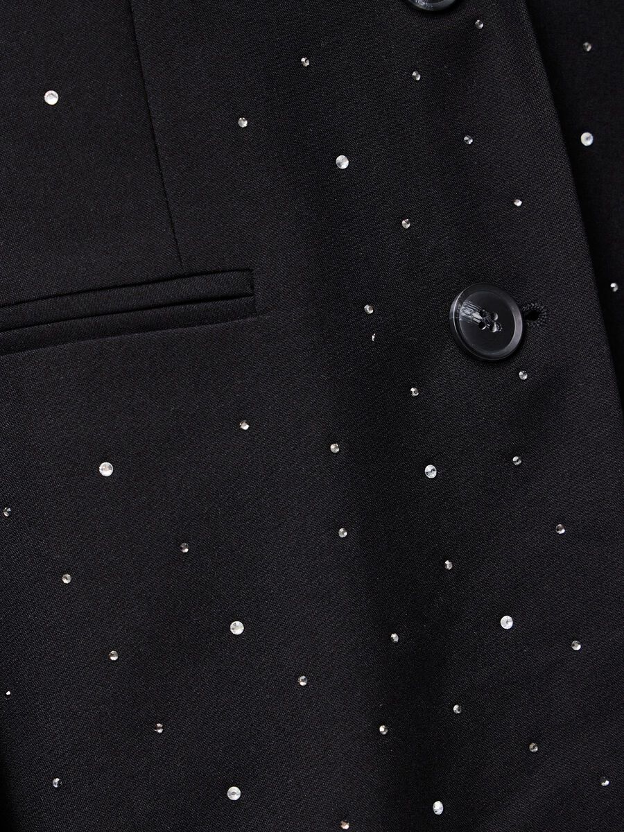 Product carousel image - PCMICHELLE STRASS BLAZER, Black | 6