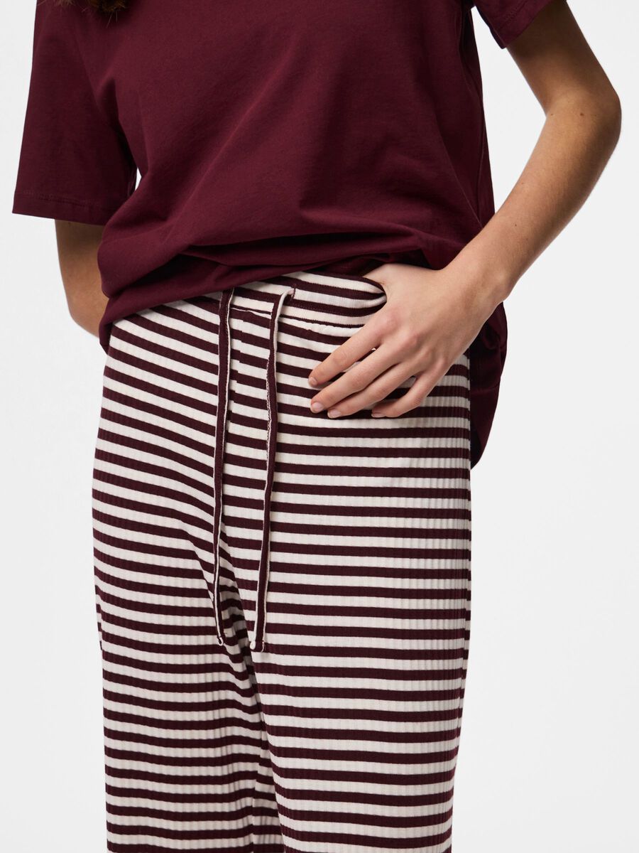 Carousel image - PANTALONI GAMBA AMPIA, Tawny Port | 4