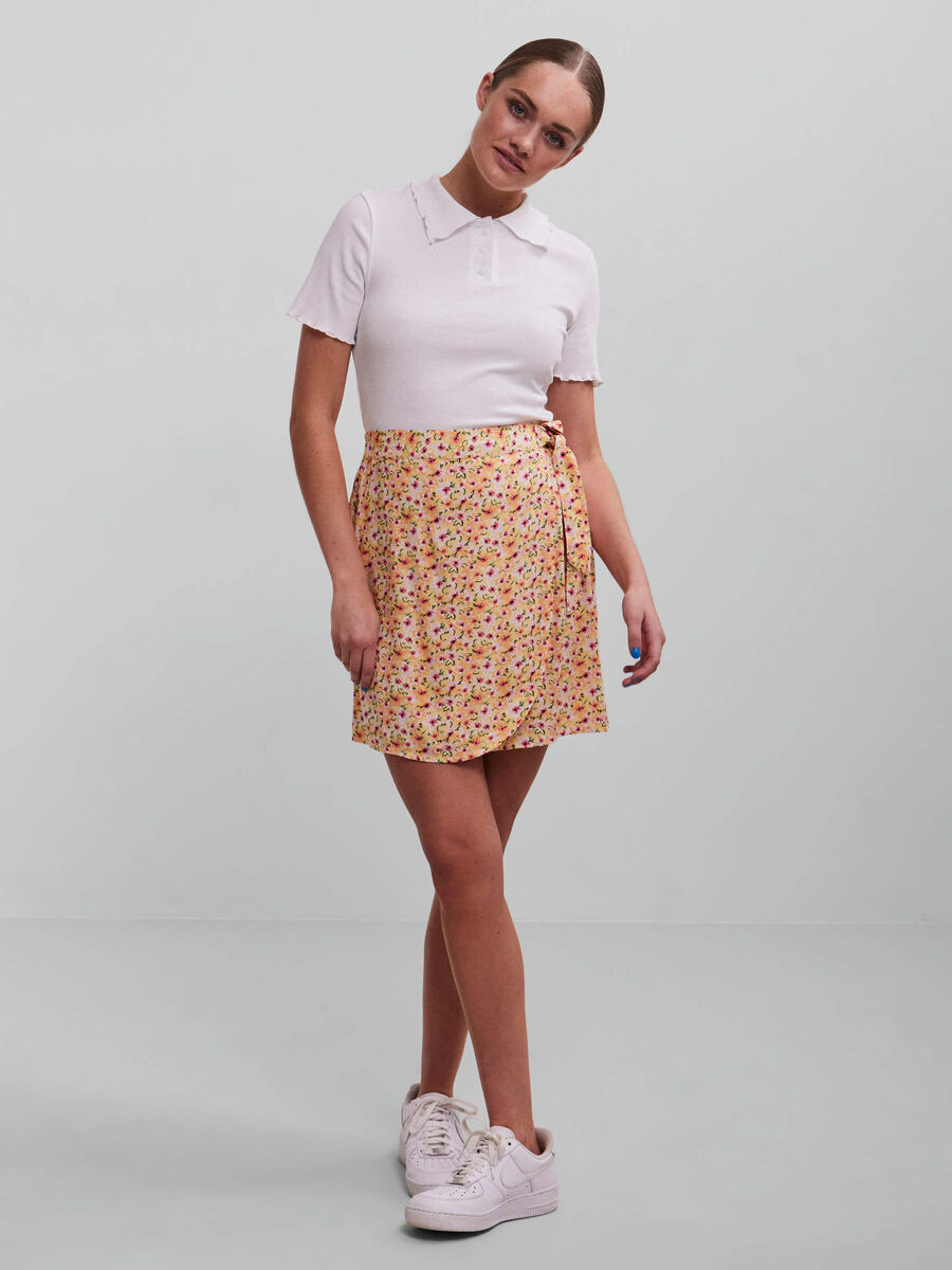 Pieces PCMALLE WRAP SKIRT, Pale Banana, highres - 17128306_PaleBanana_974762_005.jpg