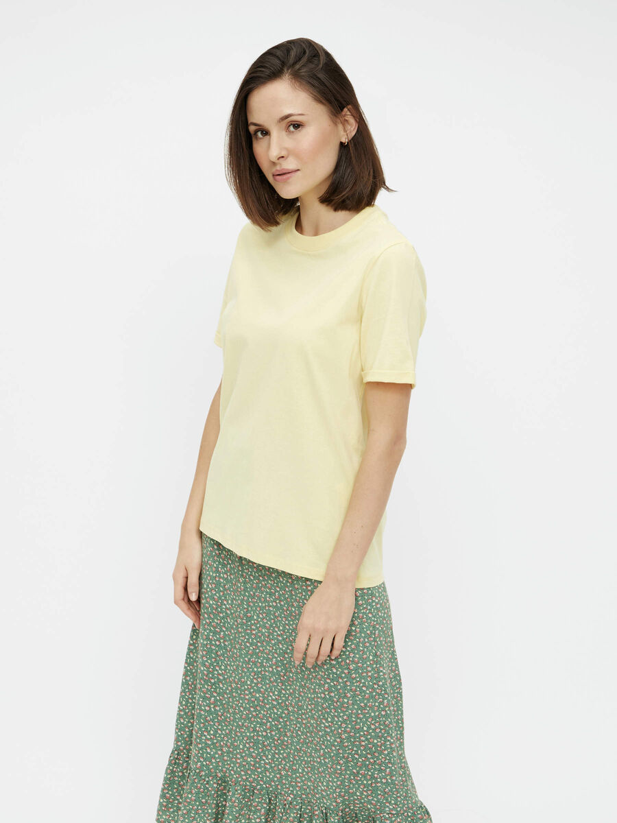 Carousel image - PCRIA FOLD UP T-SHIRT, Pale Banana | 1