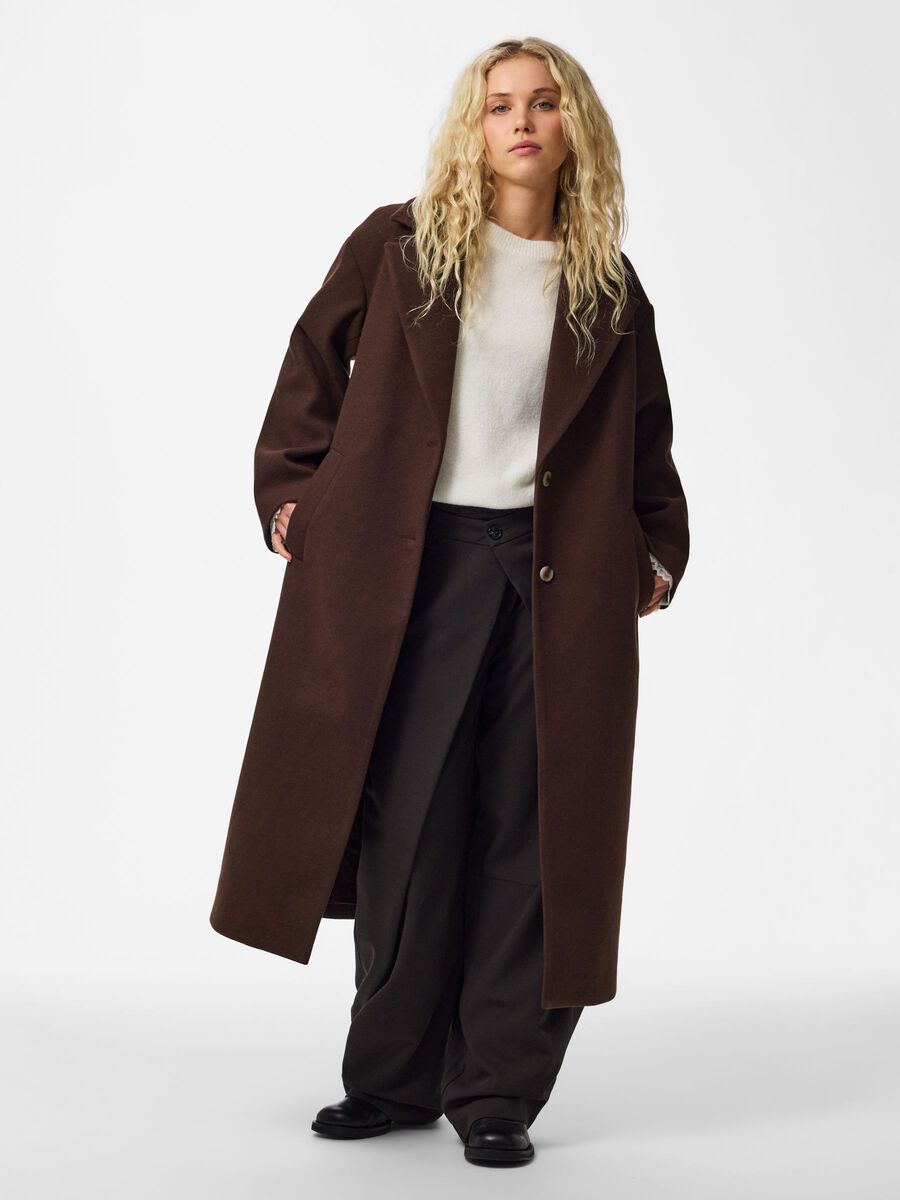 Product carousel image 1 PCAMY - LONG MANTEAU, Hot Fudge