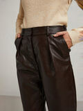 Pieces PCNEMMA PANTALON TAILLE HAUTE, Chocolate Plum, highres - 17124941_ChocolatePlum_006.jpg