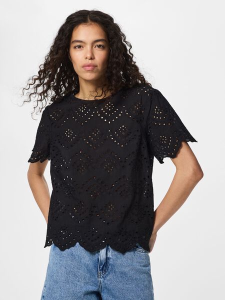 Pieces PCVILDE  SHORT SLEEVED BLOUSE, Black, highres - 17162289_Black_003.jpg