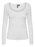 Pieces PCTANIA LONG SLEEVED TOP, Bright White, highres - 17135564_BrightWhite_001.jpg
