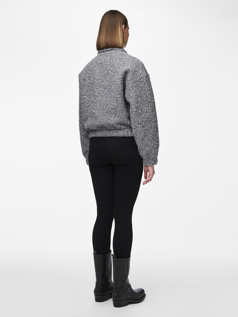 Carousel image - PCNADIA KORT JAKKE, Medium Grey Melange | 2