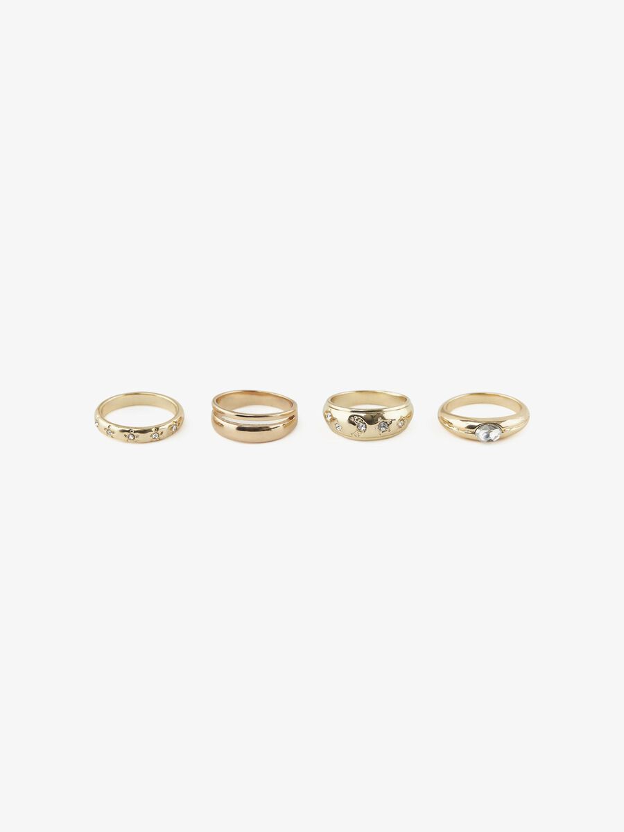 Pieces PCFAURA 4ER-PACK RING, Gold Colour, highres - 17116841_GoldColour_001.jpg