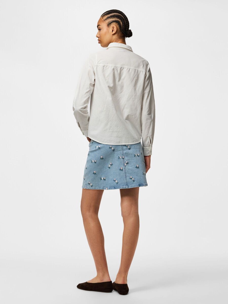 Product carousel image - PCFLORA - TH - COURTE JUPE EN JEAN, Light Blue Denim | 2