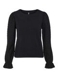 Pieces BRODERIE ANGLAISE-PRYDD LÅNGÄRMAD BLUS, Black, highres - 17112716_Black_001.jpg