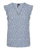 Pieces PCNYA TOP MED KORTE ÆRMER, Faded Denim, highres - 17147804_FadedDenim_1091560_001.jpg