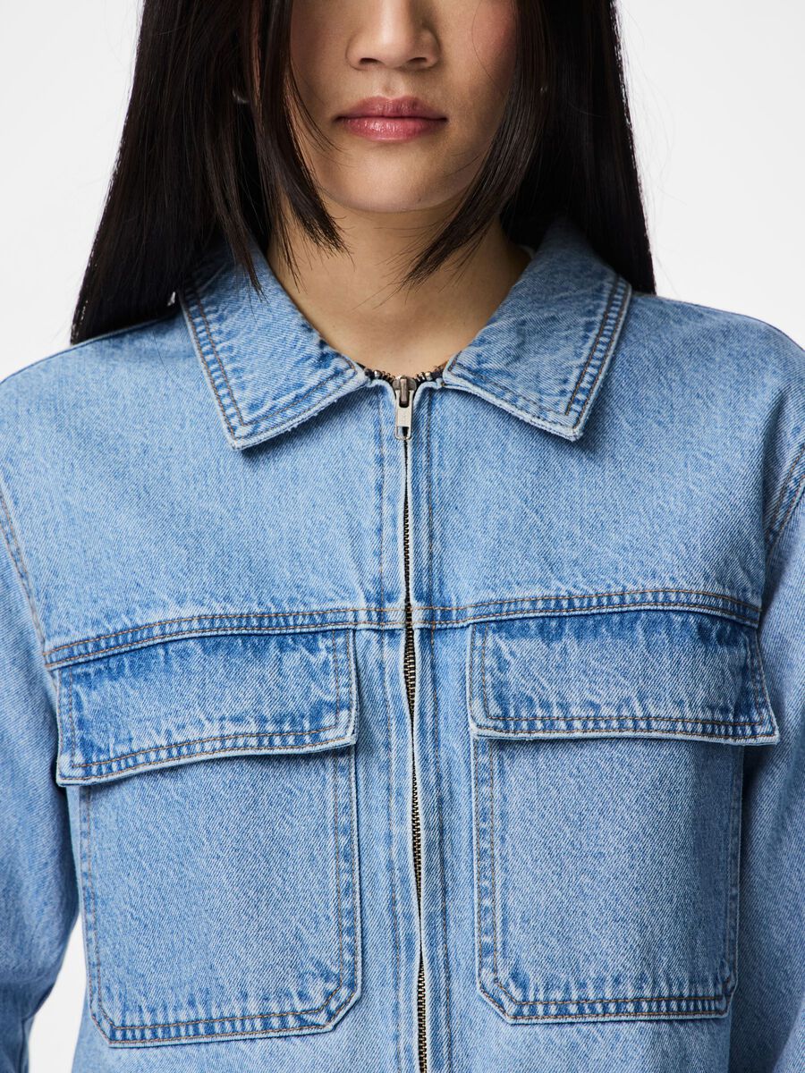 Carousel image - PCRATE  DENIM JACKET, Light Blue Denim | 4