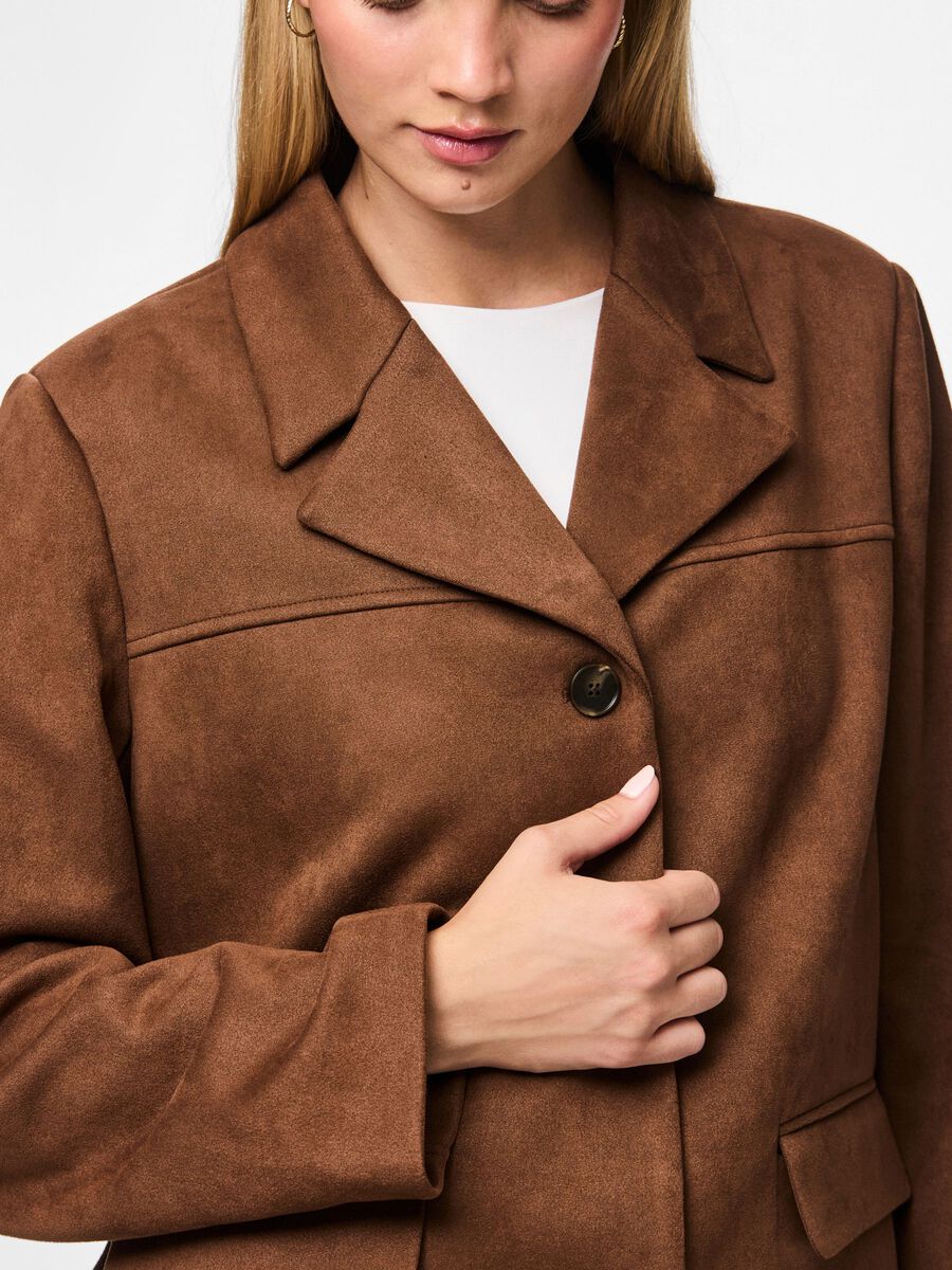 Carousel image - PCRAKEL BRUSHED BLAZER, Downtown Brown | 4