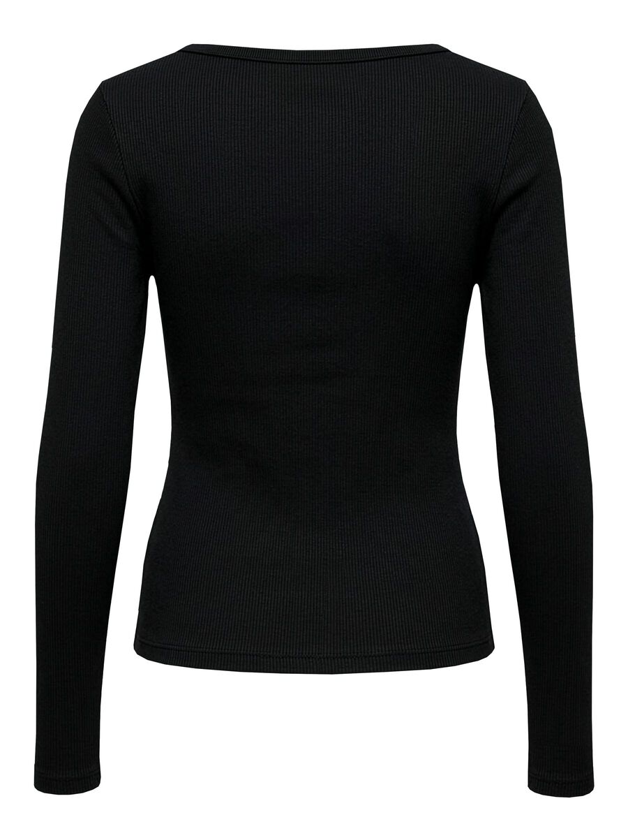 Carousel image 2 PCSOF - COL BATEAU TOP &Agrave; MANCHES LONGUES, Black