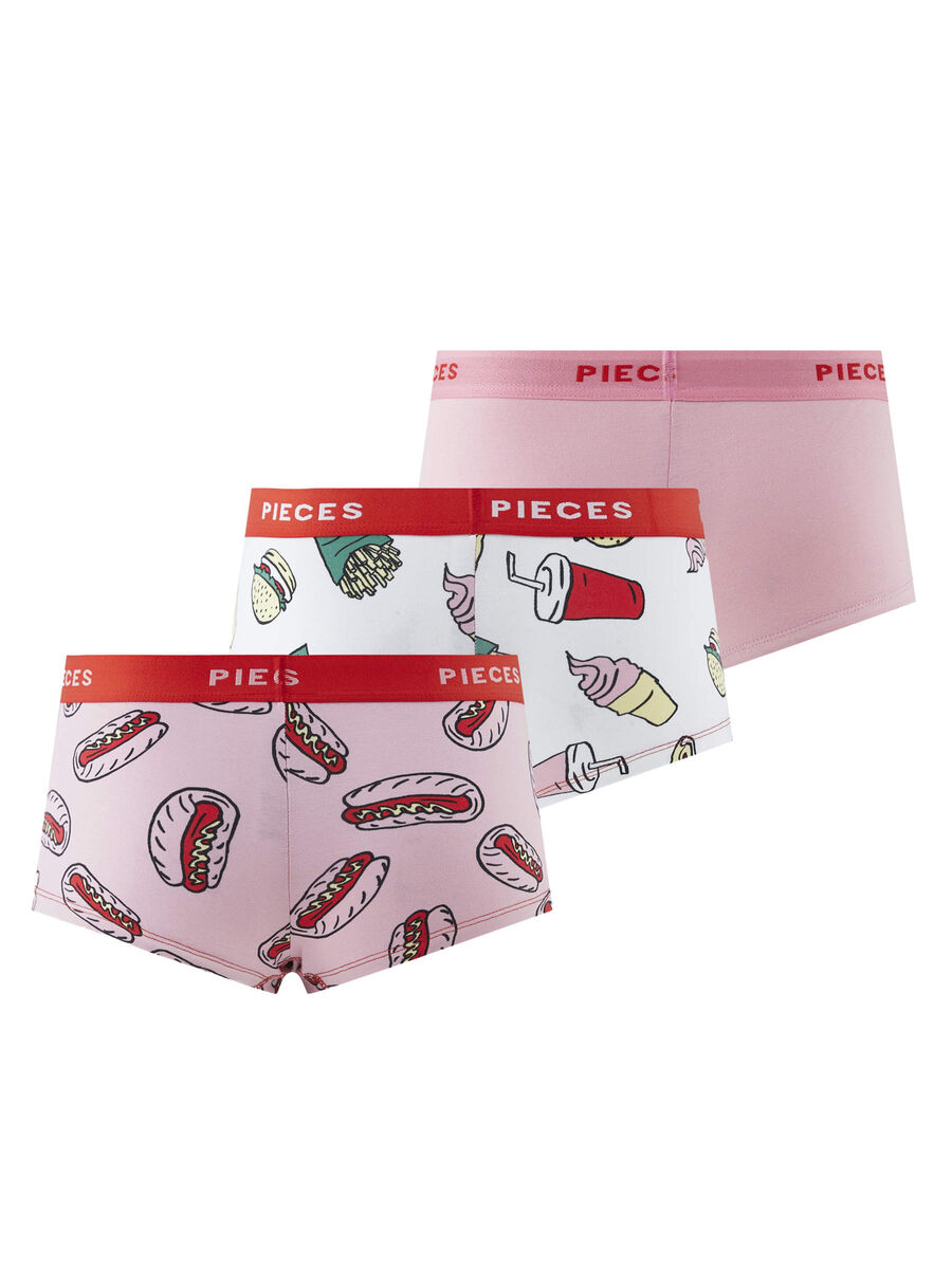 Pieces FAST FOOD PRINT UNTERHOSE, Sea Pink, highres - 17105857_SeaPink_786937_002.jpg