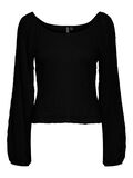 Pieces PCKIERA LONG SLEEVED TOP, Black, highres - 17137503_Black_001.jpg