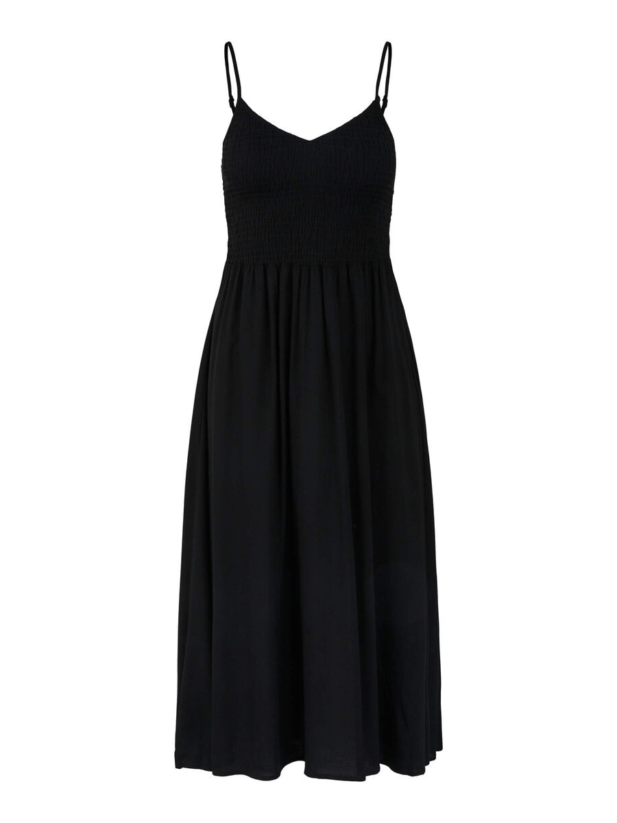 Pieces STRAP MIDI DRESS, Black, highres - 17104581_Black_001.jpg