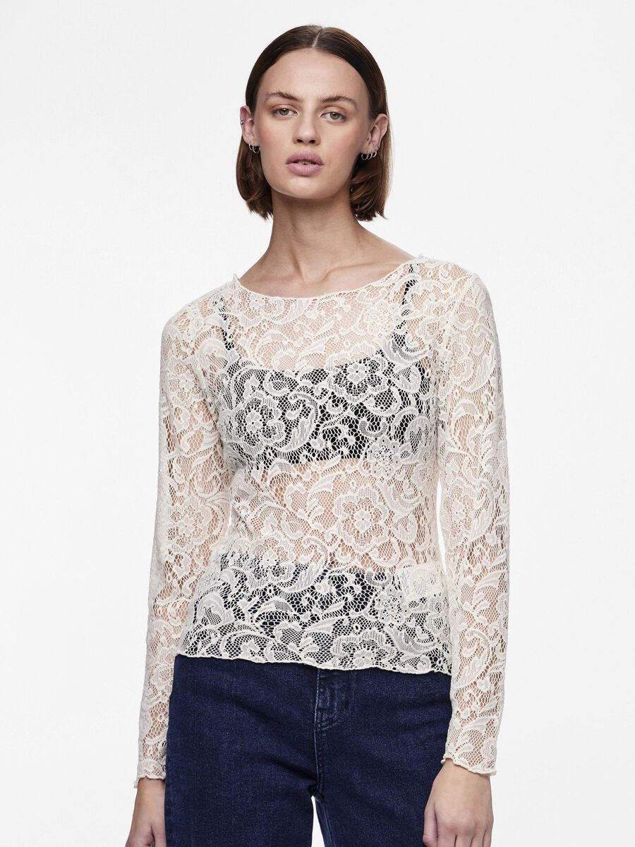 Pieces PCNORA LONG SLEEVED TOP, Cloud Dancer, highres - 17152533_CloudDancer_003.jpg