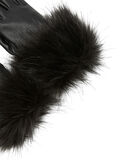 Pieces FAUX FUR DETAIL HANDSCHOENEN, Black, highres - 17091995_Black_004.jpg