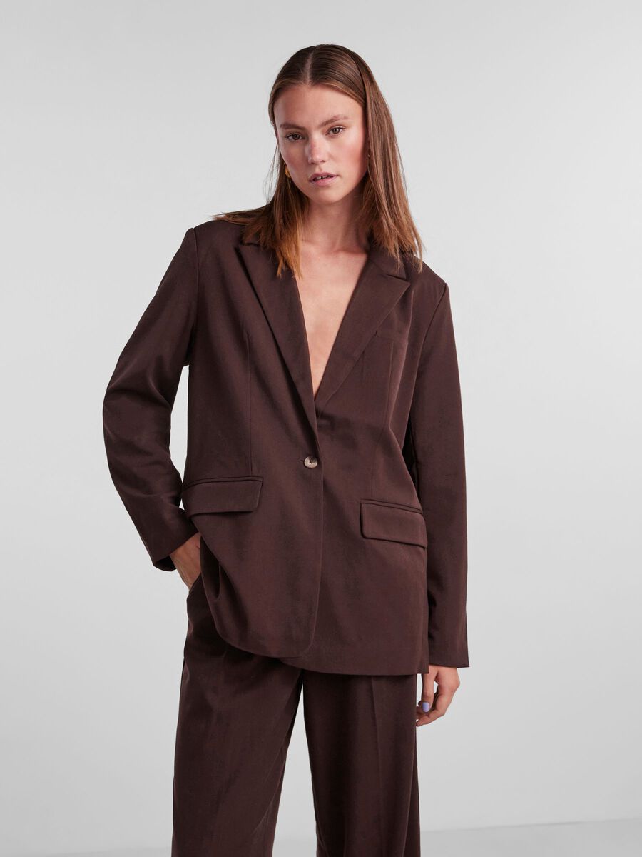 Pieces PCSERANO OVERSIZE-BLAZER, Chicory Coffee, highres - 17137310_ChicoryCoffee_003.jpg