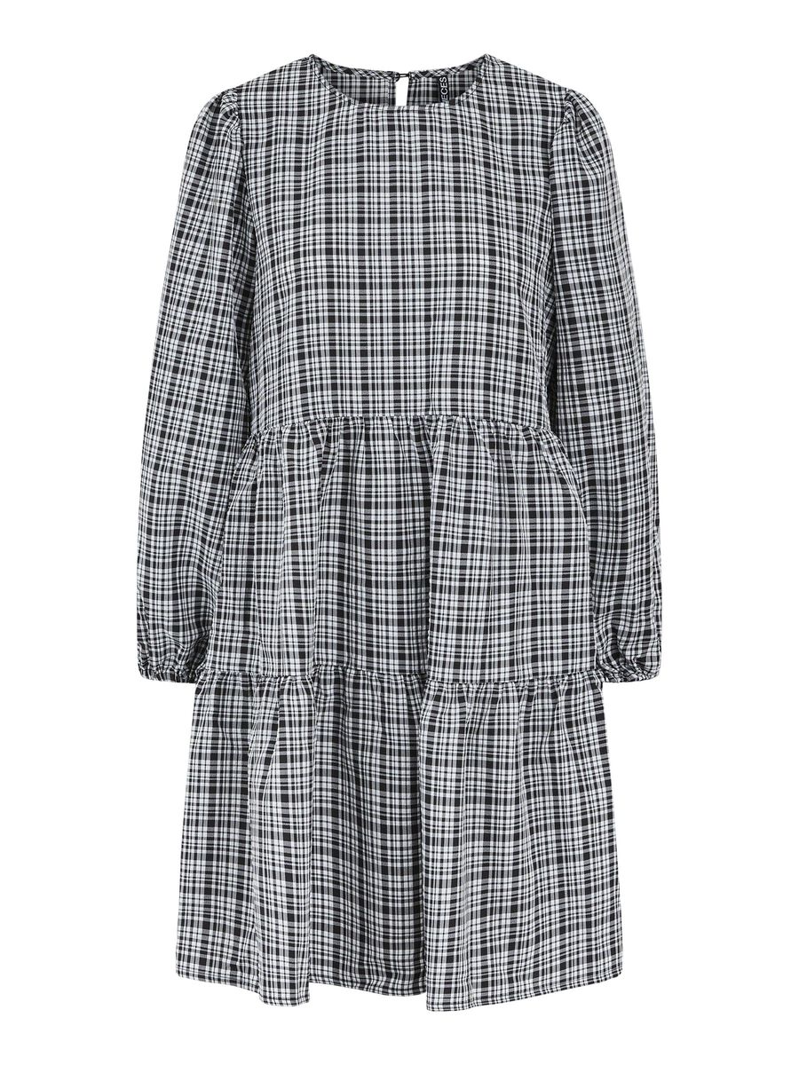 Kariertes Kleid Mit Langen Armeln Pieces
