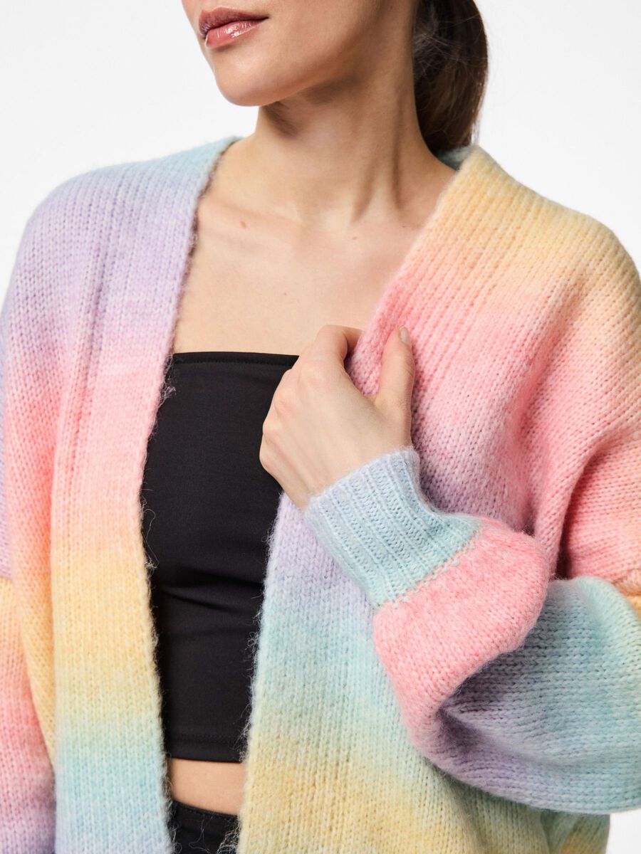 Pieces PCRAINBOW KNITTED CARDIGAN, Orchid Bloom, highres - 17117749_OrchidBloom_889839_006.jpg