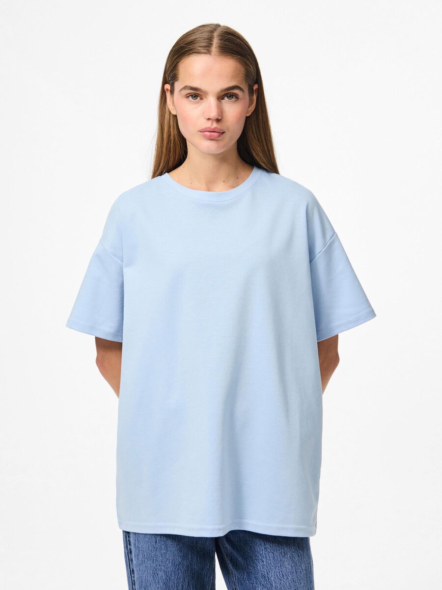 Pieces PCSKYLAR OVERSIZED T-SHIRT, Cashmere Blue, highres - 17146654_CashmereBlue_003.jpg