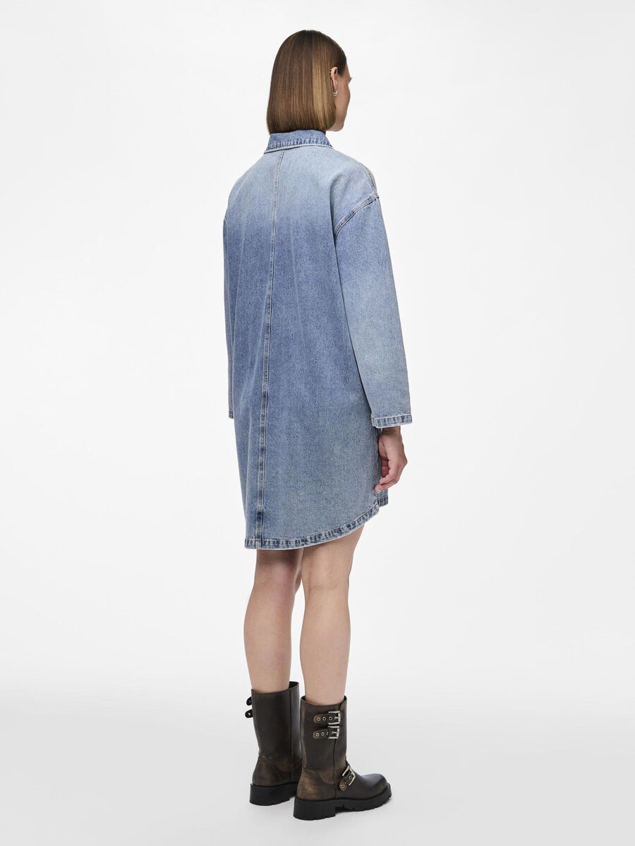 Pieces PCRENE JEANSKLEID, Medium Blue Denim, highres - 17153022_MediumBlueDenim_004.jpg