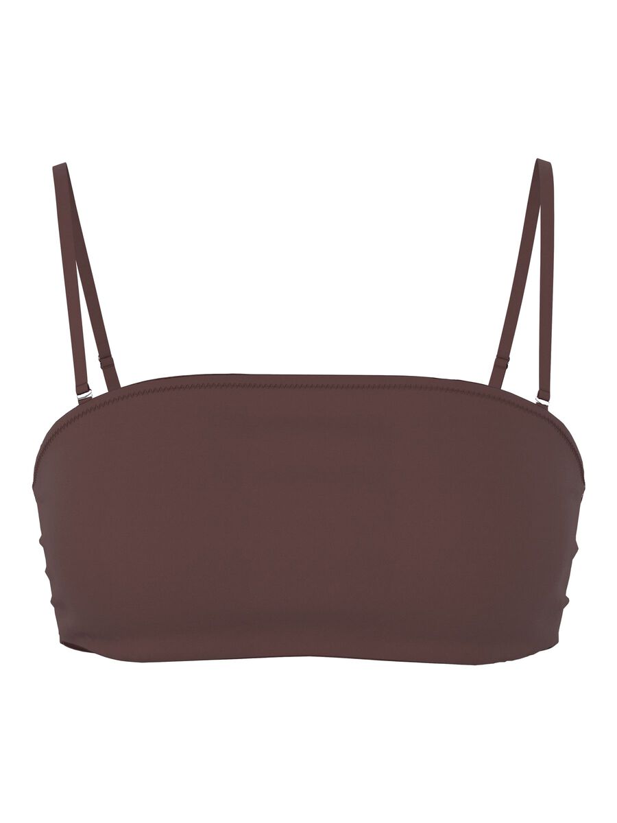 Carousel image - PCBAOMI - BIKINI - BRETELLES AMOVIBLES TOP BANDEAU, Deep Mahogany | 6