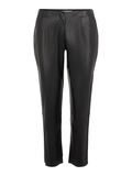 Pieces FAUX LEATHER TAPERED CROPPED TROUSERS, Black, highres - 17099585_Black_001.jpg