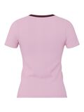 Product image thumbnail - PCMAY RIBBED T-SHIRT, Roseate Spoonbill | 2