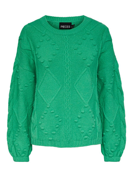 Pieces PCDONSI KNITTED PULLOVER, Irish Green, highres - 17126104_IrishGreen_001.jpg