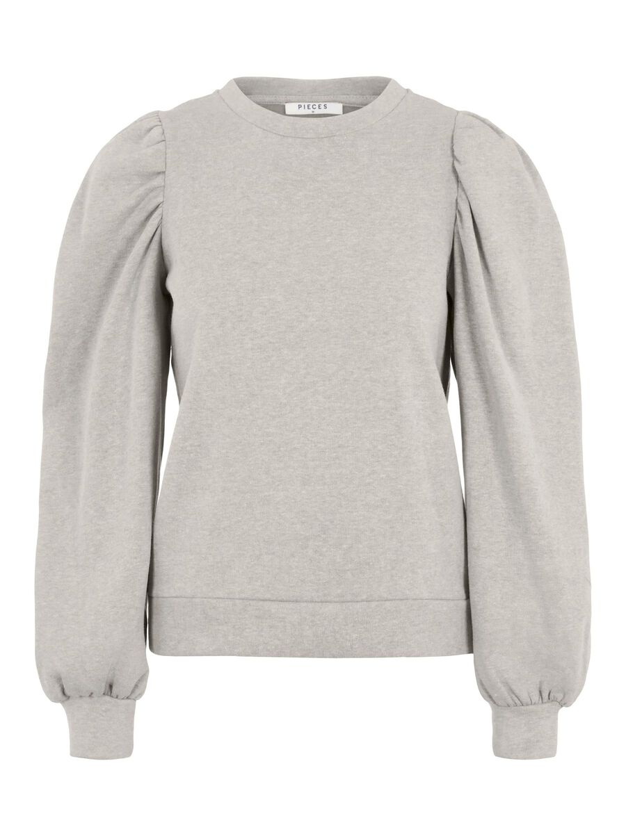 Carousel image - PUFF&Auml;RMEL BAUMWOLL SWEATSHIRT, Light Grey Melange | 5