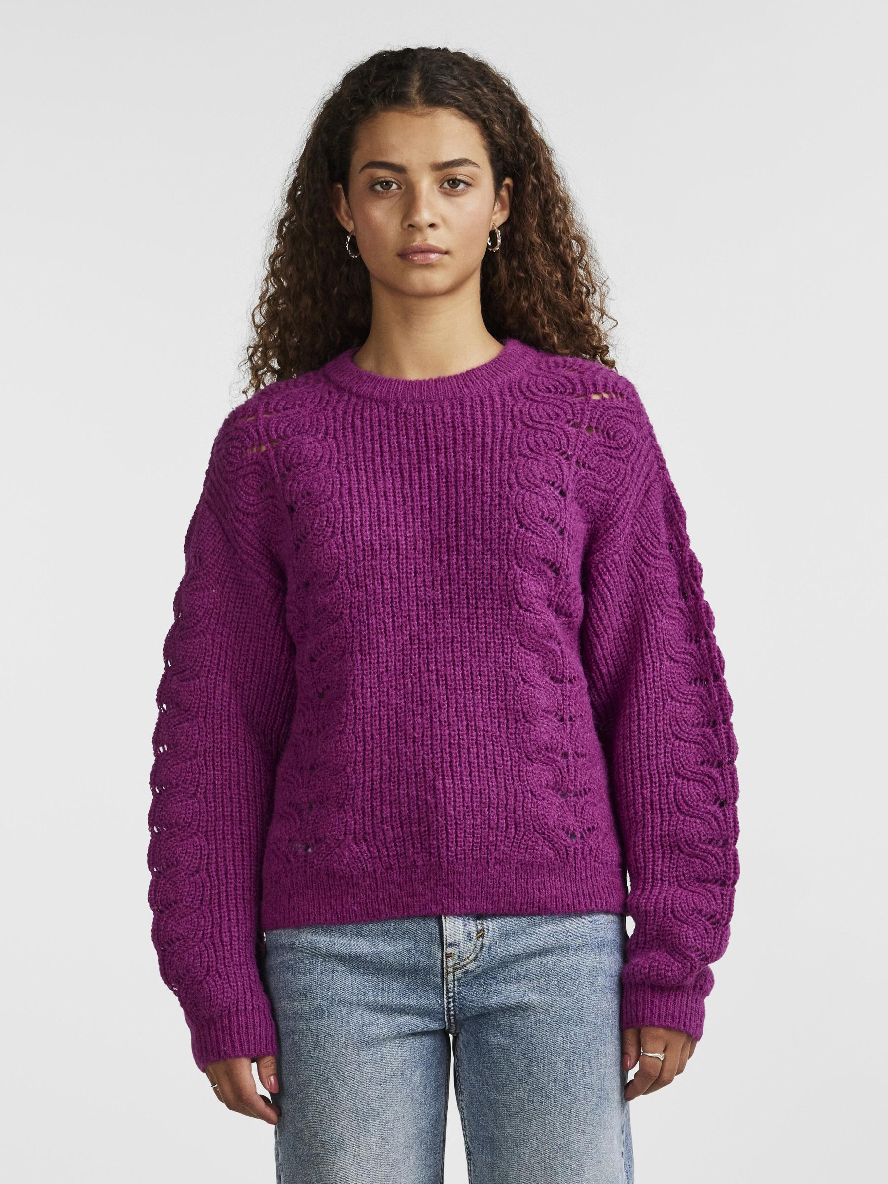 PULLOVER A MAGLIA Viola PIECES Italia