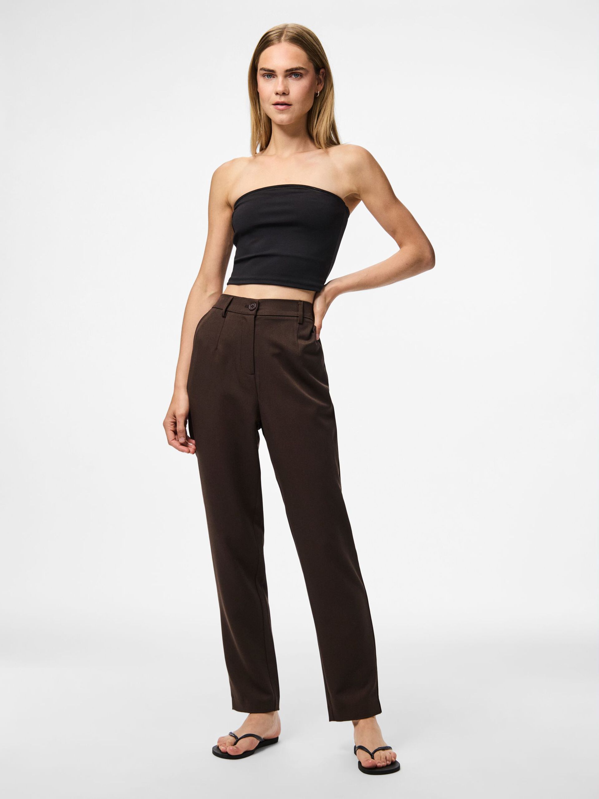 Carousel image - PCKAMIL KNÖCHELLANGE HOSE, Hot Fudge | 3