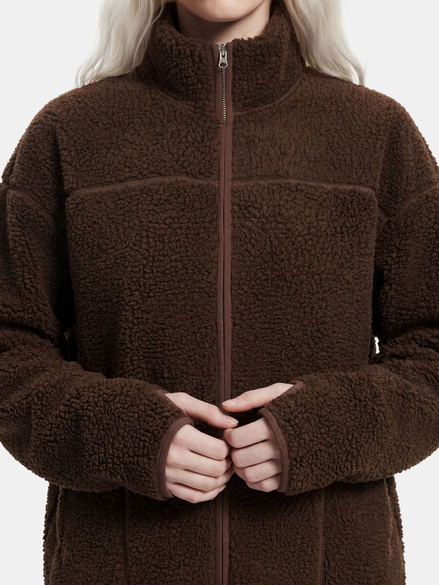 Carousel image - PCSADIA TEDDY JACKET, Hot Fudge | 4