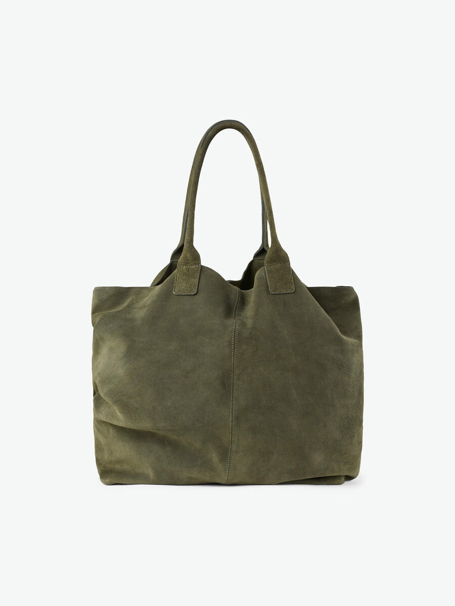 Pieces RECHTECKIGER WILDLEDER SHOPPER, Forest Night, highres - 17101814_ForestNight_001.jpg